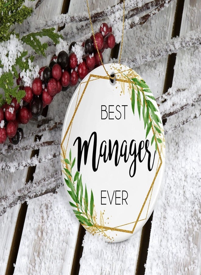 WolfeDesignPDD Manager Christmas Ornament - Christmas Ornament Gift for Manager - World's Best Manager - Best Manager Ever - Manager Gifts Printed on Both Sides - Image 2
